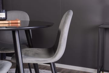Rund matgrupp Venture Home Grå Svart 4st - Møbler - Bord - Spisegrupper
