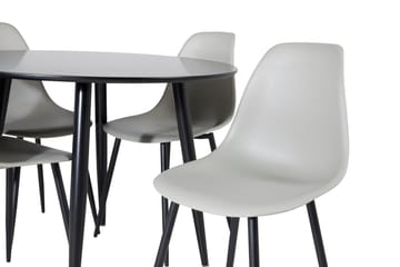 Rund matgrupp Venture Home Grå Svart 4st - Møbler - Bord - Spisegrupper