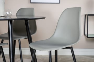 Rund matgrupp Venture Home Grå Svart 4st - Møbler - Bord - Spisegrupper