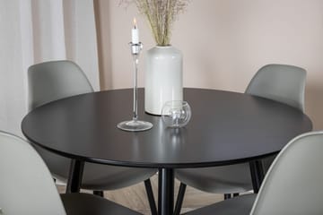 Rund matgrupp Venture Home Grå Svart 4st - Møbler - Bord - Spisegrupper