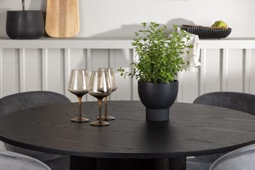 Rund matgrupp Venture Home Grå Svart 4st - Møbler - Bord - Spisegrupper