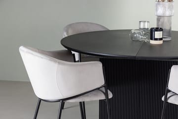 Rund matgrupp Venture Home Grå Svart 4st - Møbler - Bord - Spisegrupper