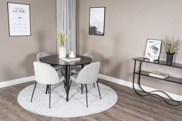 Rund matgrupp Venture Home Grå Svart 4st - Møbler - Bord - Spisegrupper