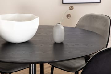 Rund matgrupp Venture Home Grå Svart 4st - Møbler - Bord - Spisegrupper