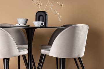 Rund matgrupp Venture Home Grå Svart 4st - Møbler - Bord - Spisegrupper