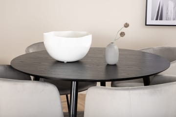 Rund matgrupp Venture Home Grå Svart 4st - Møbler - Bord - Spisegrupper