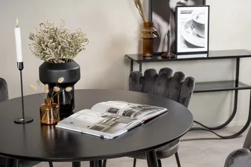 Rund matgrupp Venture Home Grå Svart 4st - Møbler - Bord - Spisegrupper