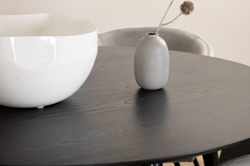 Rund matgrupp Venture Home Grå Svart 4st - Møbler - Bord - Spisegrupper