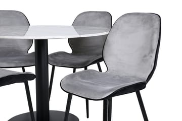 Rund matgrupp Venture Home Grå Vit 4st - Møbler - Bord - Spisegrupper