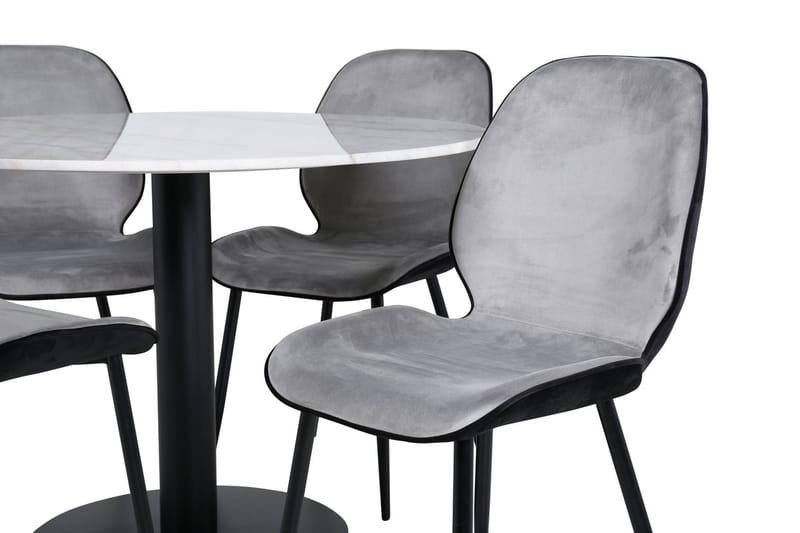 Rund matgrupp Venture Home Grå Vit 4st - Møbler - Bord - Spisegrupper