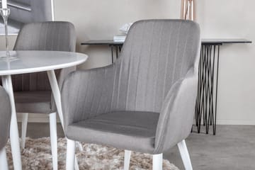 Rund matgrupp Venture Home Grå Vit 4st - Møbler - Bord - Spisegrupper
