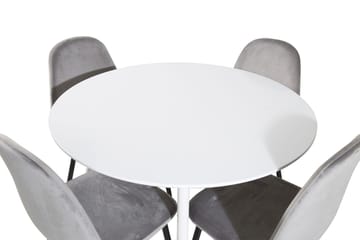 Rund matgrupp Venture Home Grå Vit 4st - Møbler - Bord - Spisegrupper