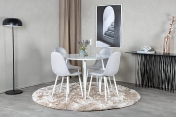 Rund matgrupp Venture Home Grå Vit 4st - Møbler - Bord - Spisegrupper
