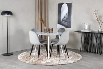 Rund matgrupp Venture Home Grå Vit 4st - Møbler - Bord - Spisegrupper