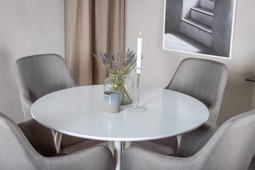 Rund matgrupp Venture Home Grå Vit 4st - Møbler - Bord - Spisegrupper