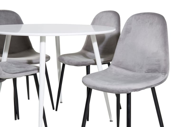 Rund matgrupp Venture Home Grå Vit 4st - Møbler - Bord - Spisegrupper