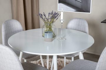 Rund matgrupp Venture Home Grå Vit 4st - Møbler - Bord - Spisegrupper