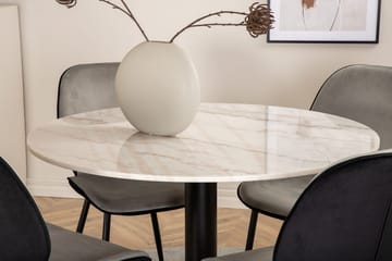 Rund matgrupp Venture Home Grå Vit 4st - Møbler - Bord - Spisegrupper