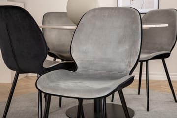 Rund matgrupp Venture Home Grå Vit 4st - Møbler - Bord - Spisegrupper