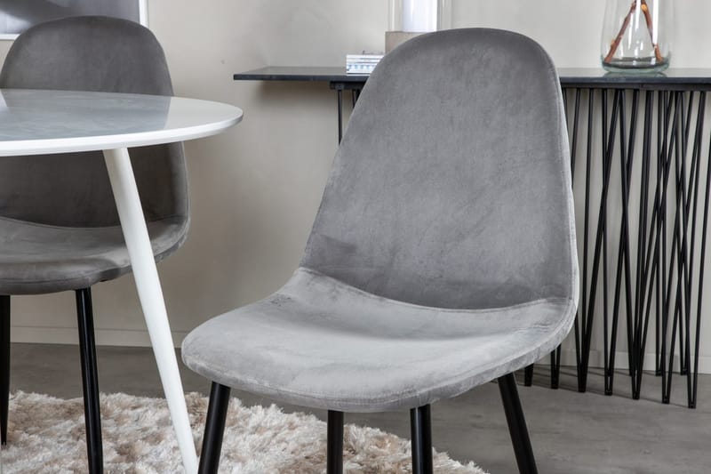Rund matgrupp Venture Home Grå Vit 4st - Møbler - Bord - Spisegrupper