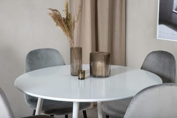 Rund matgrupp Venture Home Grå Vit 4st - Møbler - Bord - Spisegrupper