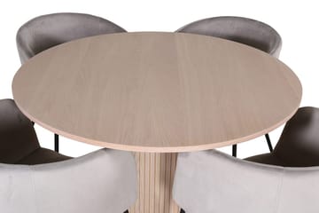 Rund matgrupp Venture Home Grå Vitlaserat 4st - Møbler - Bord - Spisegrupper