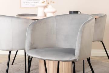 Rund matgrupp Venture Home Grå Vitlaserat 4st - Møbler - Bord - Spisegrupper