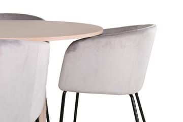 Rund matgrupp Venture Home Grå Vitlaserat 4st - Møbler - Bord - Spisegrupper