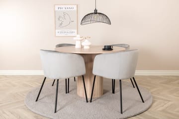 Rund matgrupp Venture Home Grå Vitlaserat 4st - Møbler - Bord - Spisegrupper