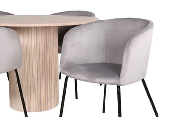 Rund matgrupp Venture Home Grå Vitlaserat 4st - Møbler - Bord - Spisegrupper