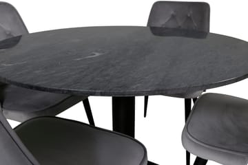 Rund matgrupp Venture Home Ljusgrå Mörkgrå 4st - Møbler - Bord - Spisegrupper