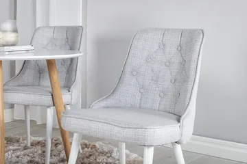 Rund matgrupp Venture Home Ljusgrå Natur 4st - Møbler - Bord - Spisegrupper