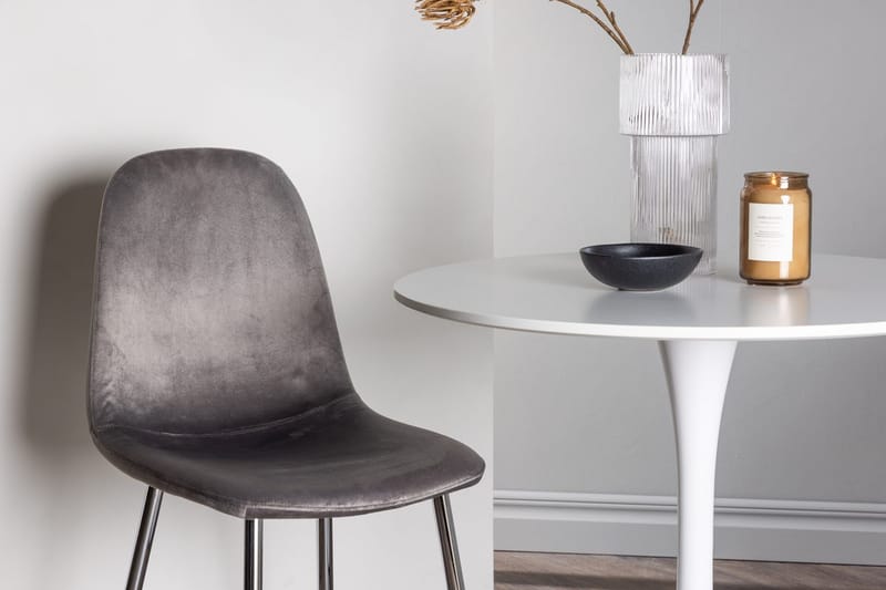 Rund matgrupp Venture Home Ljusgrå Vit 2st - Lysegrå og hvid - Møbler - Bord - Spisegrupper