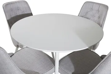 Rund matgrupp Venture Home Ljusgrå Vit 4st - Møbler - Bord - Spisegrupper
