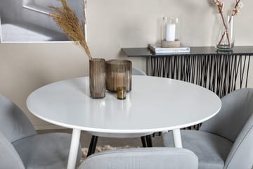 Rund matgrupp Venture Home Ljusgrå Vit 4st - Møbler - Bord - Spisegrupper