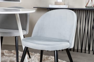 Rund matgrupp Venture Home Ljusgrå Vit 4st - Møbler - Bord - Spisegrupper