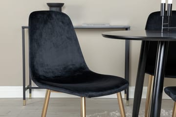 Rund matgrupp Venture Home Mässing Svart 4st - Møbler - Bord - Spisegrupper
