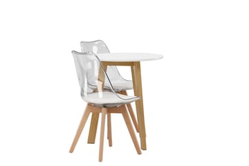 Rund matgrupp Venture Home Natur Vit 2st - Møbler - Bord - Spisegrupper