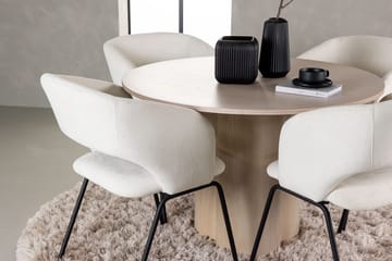 Rund matgrupp Venture Home Offwhite Ljust trä 4st - Møbler - Bord - Spisegrupper