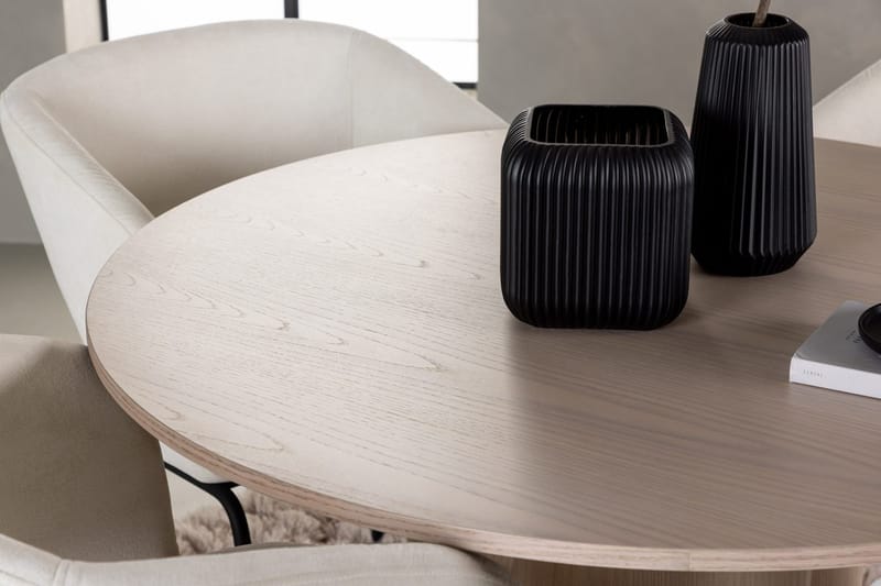 Rund matgrupp Venture Home Offwhite Ljust trä 4st - Møbler - Bord - Spisegrupper