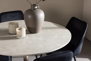 Rund matgrupp Venture Home Svart Beige 4st - Møbler - Bord - Spisegrupper