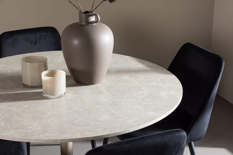 Rund matgrupp Venture Home Svart Beige 4st - Møbler - Bord - Spisegrupper