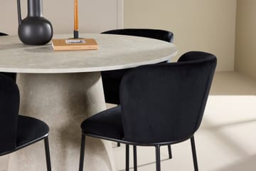 Rund matgrupp Venture Home Svart Beige 4st - Møbler - Bord - Spisegrupper