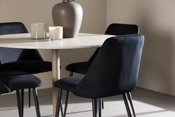 Rund matgrupp Venture Home Svart Beige 4st - Møbler - Bord - Spisegrupper