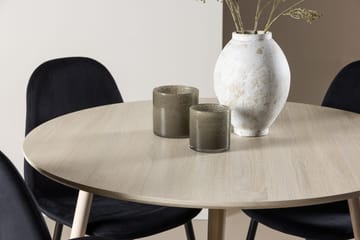 Rund matgrupp Venture Home Svart Ljust trä 4st - Møbler - Bord - Spisegrupper