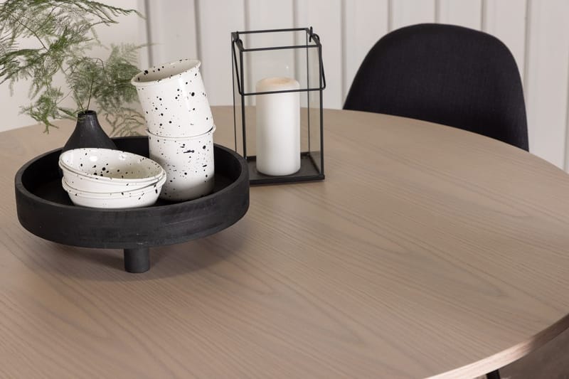 Rund matgrupp Venture Home Svart Ljust trä 4st - Møbler - Bord - Spisegrupper