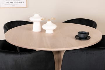 Rund matgrupp Venture Home Svart Ljust trä 4st - Møbler - Bord - Spisegrupper