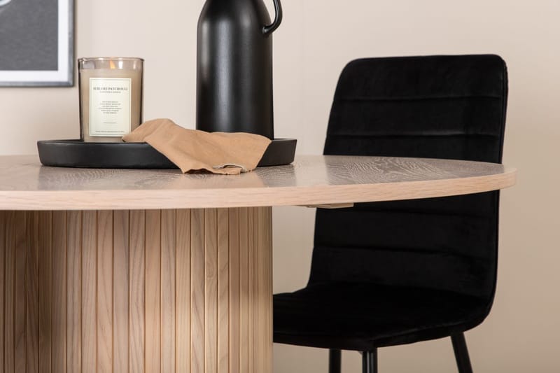 Rund matgrupp Venture Home Svart Ljust trä 4st - Møbler - Bord - Spisegrupper
