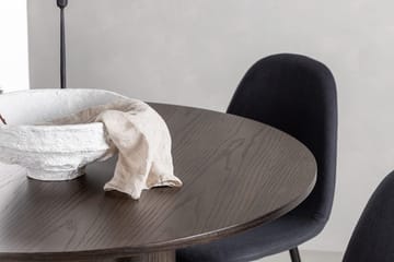 Rund matgrupp Venture Home Svart Mörkt trä 4st - Møbler - Bord - Spisegrupper