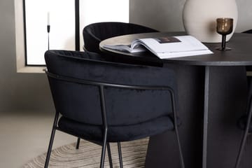 Rund matgrupp Venture Home Svart Svart 4st - Møbler - Bord - Spisegrupper